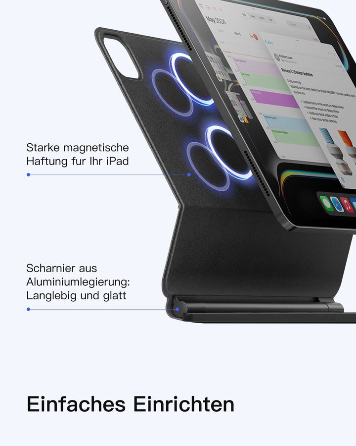 inateck DE NeoMagic Magnetische Tastatur Hülle für iPad 11" (A16 2025), iPad 10, KB09119-10
