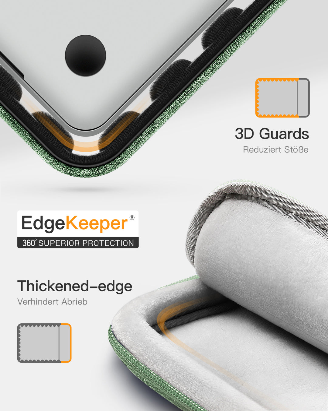 EdgeKeeper 360° all-round protection laptop bag cover 13-16 inch with accessory pocket, LB01006/S1
