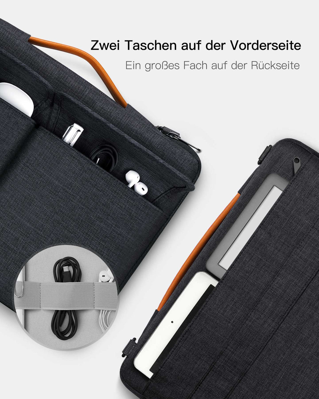 inateck DE EdgeKeeper 360° Rundumschutz Laptoptasche Schultertaschen 13-15,6 Zoll - LB03008/K5