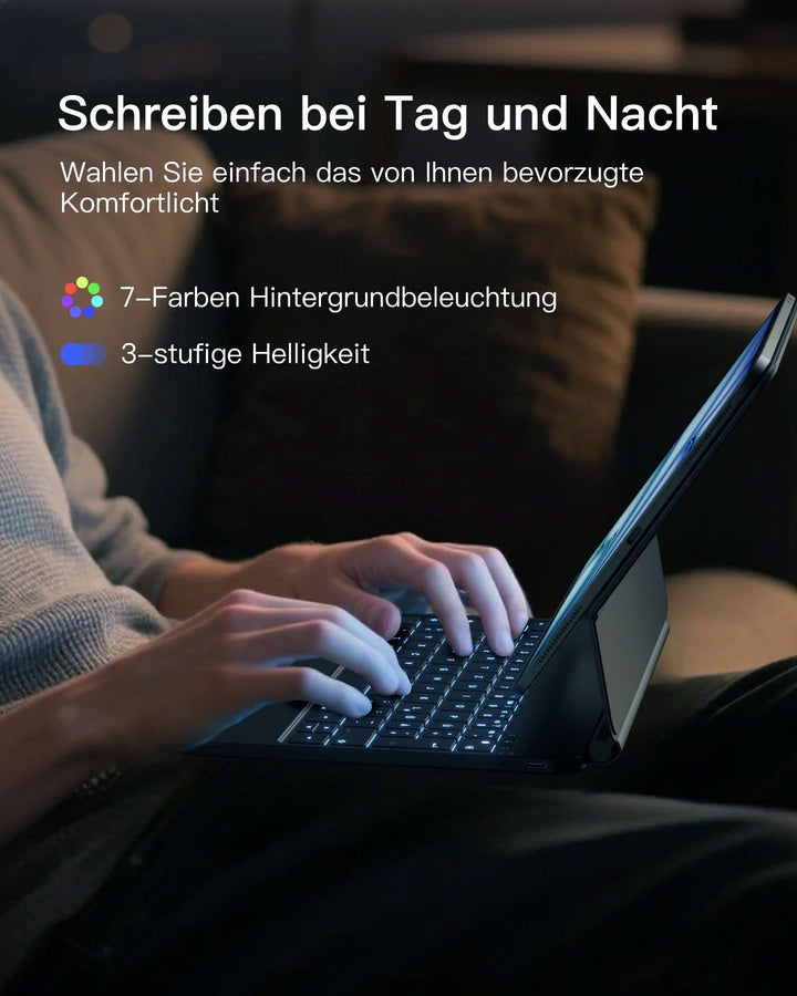 inateck DE NeoMagic Magnetische Tastatur Hülle für iPad 11" (A16 2025), iPad 10, KB09119-10