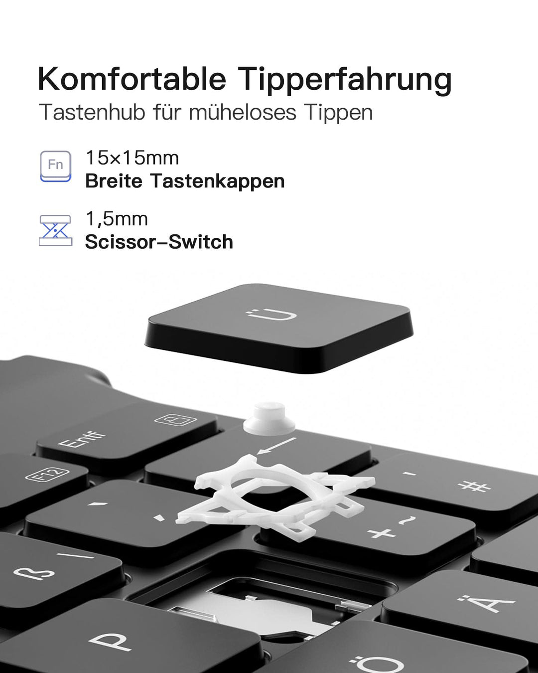 inateck DE Hülle mit Tastatur für Samsung Galaxy Tab А9+/A9 Plus 11" (2023), N0028