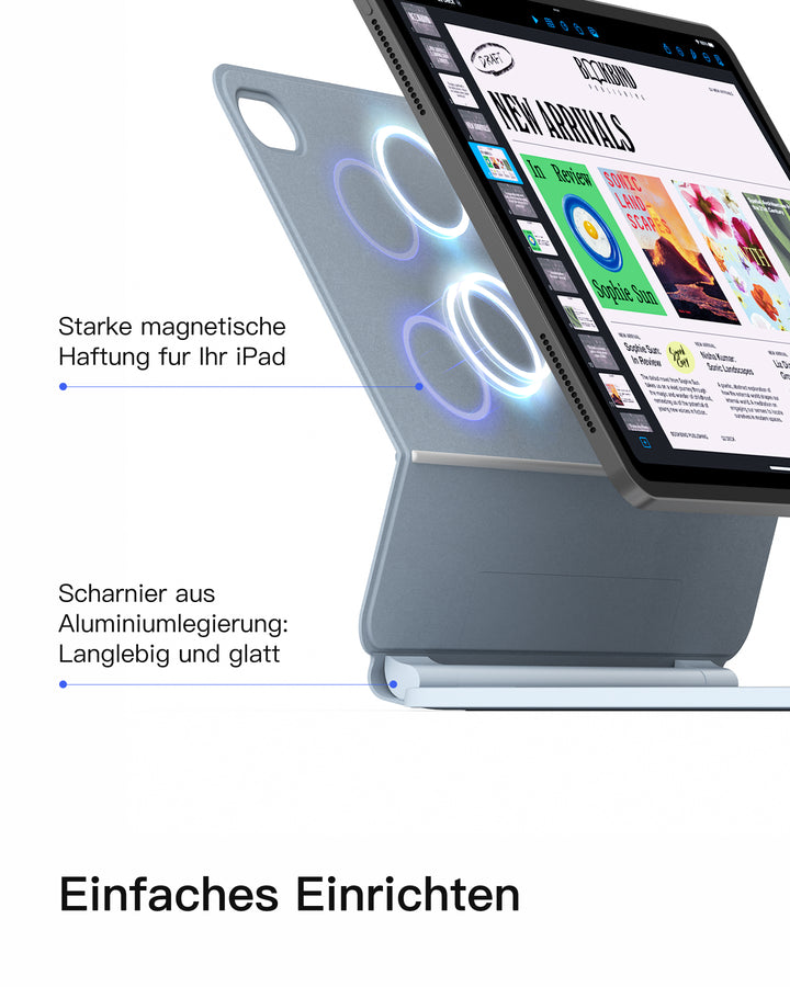 inateck DE NeoMagic Magnetische Tastatur Hülle für iPad 11" (A16 2025), iPad 10, KB09119-10