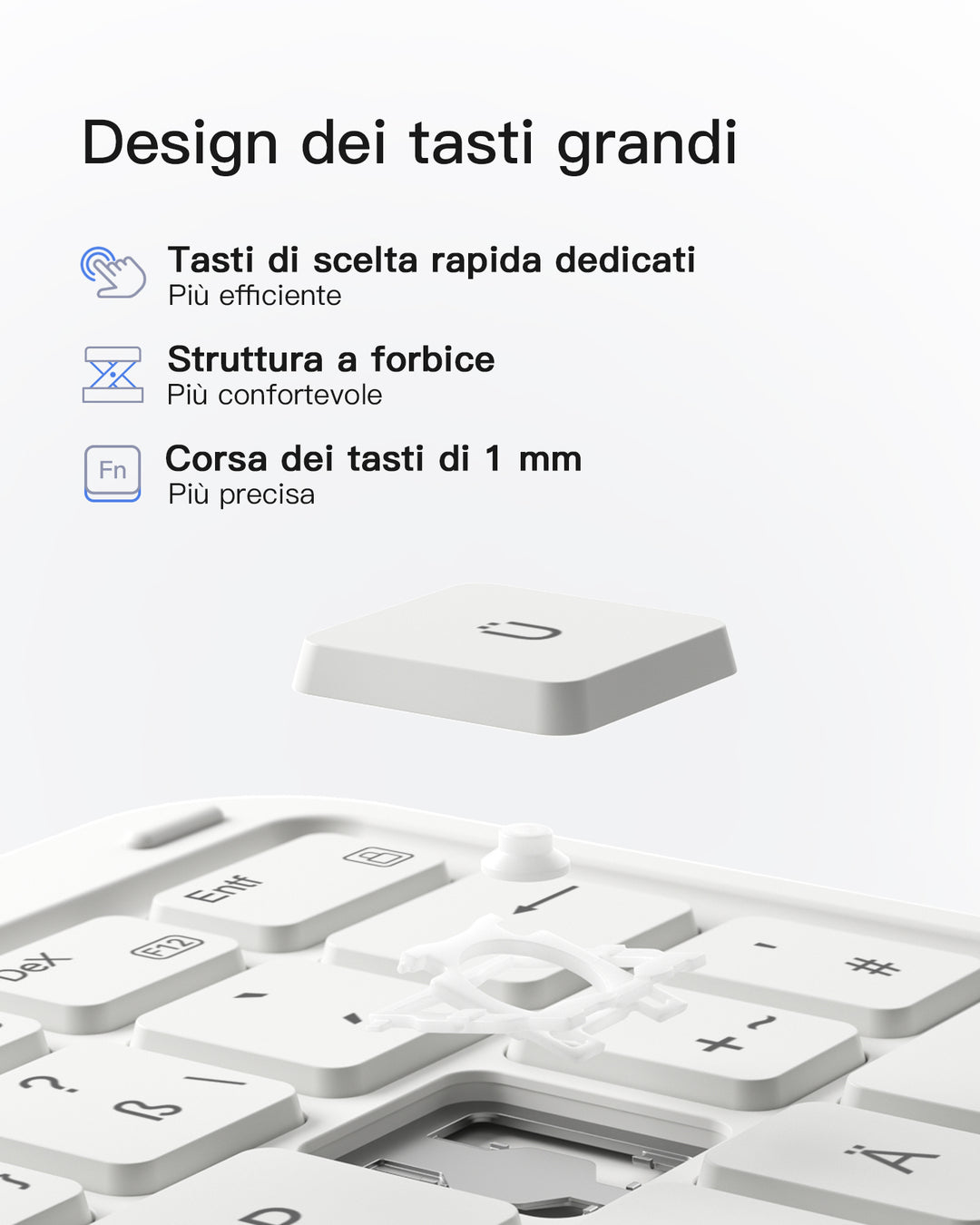 inateck DE Hülle für Samsung Galaxy Tab S10 FE/S9 FE/S9, Hoch-/Querformat Ständer Tastatur mit Touchpad, N0064
