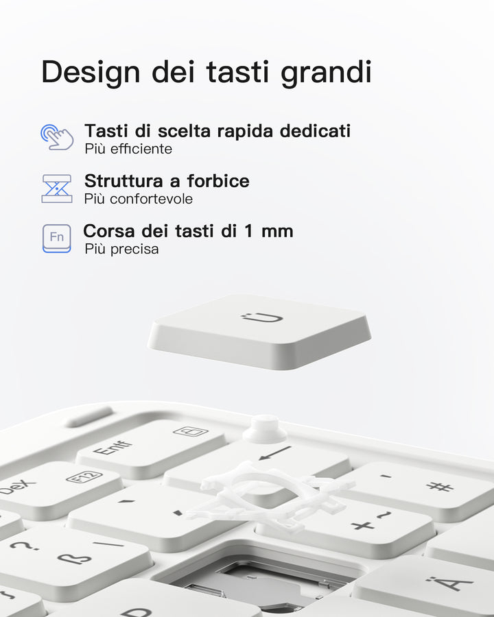 inateck DE Hülle für Samsung Galaxy Tab S10 FE/S9 FE/S9, Hoch-/Querformat Ständer Tastatur mit Touchpad, N0064