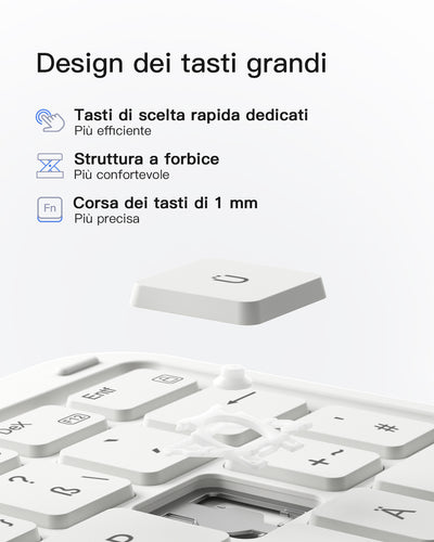 Hülle für Samsung Galaxy Tab S10 FE/S9 FE/S9, Hoch-/Querformat Ständer Tastatur mit Touchpad, N0064