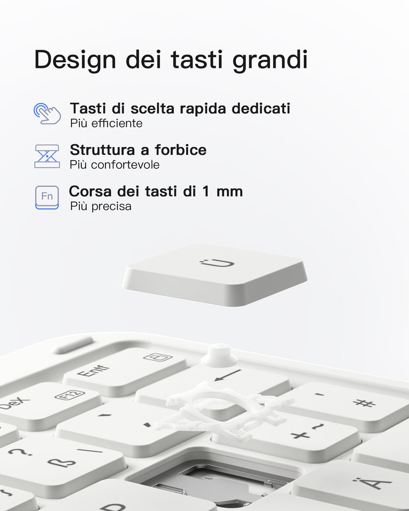 Hülle für Samsung Galaxy Tab S10 FE/S9 FE/S9, Hoch-/Querformat Ständer Tastatur mit Touchpad, N0064