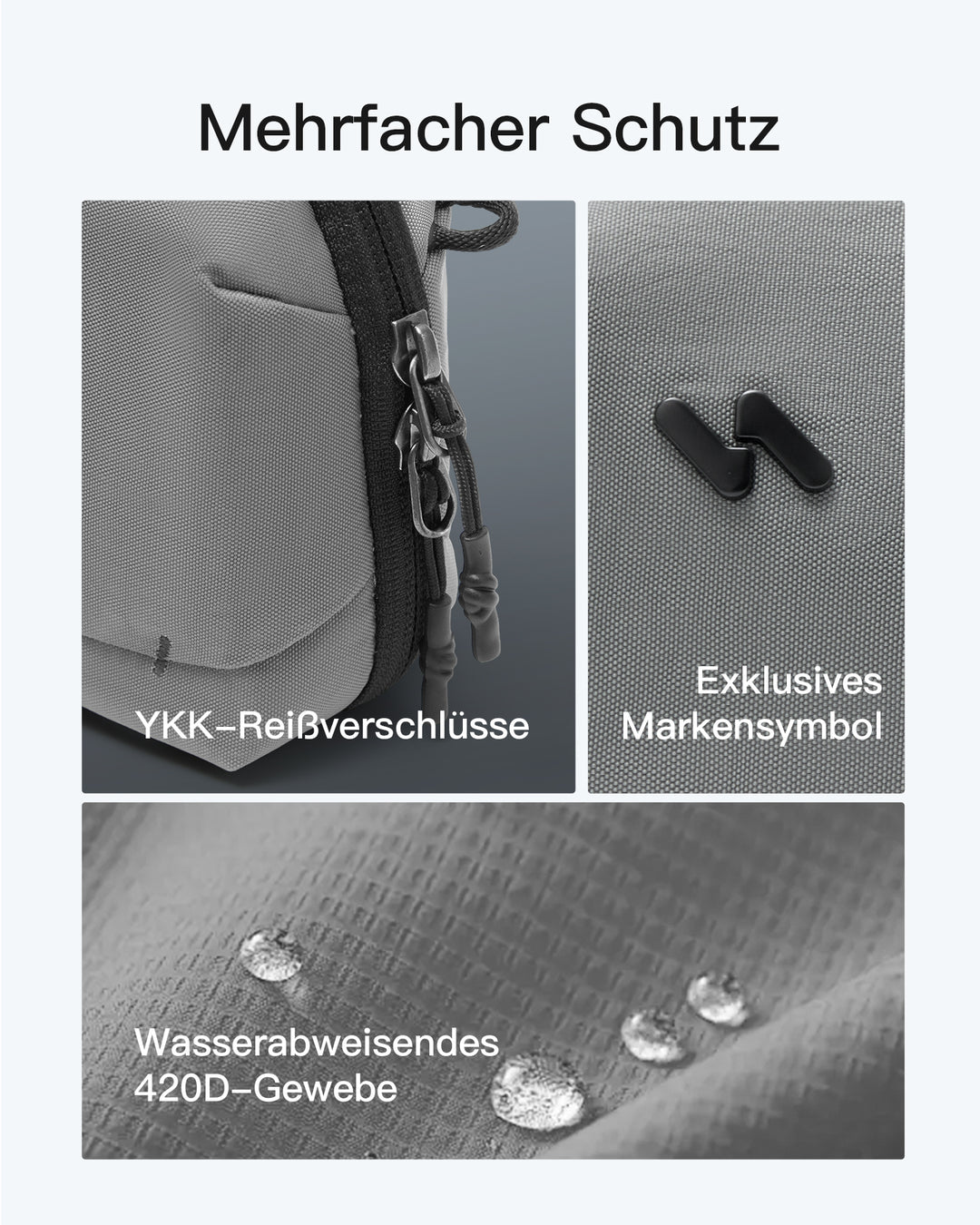 Portabler Elektronik-Organizer, spritzwassergeschützte Reisezubehörtasche für Kabel, Power Banks, Hubs, ABM33