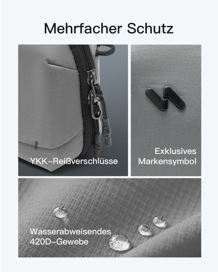 Portabler Elektronik-Organizer, spritzwassergeschützte Reisezubehörtasche für Kabel, Power Banks, Hubs, ABM33