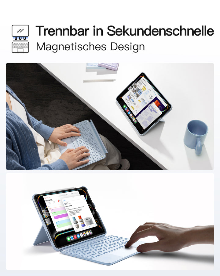 inateck DE Ultraleicht Schlank Tastatur für iPad Pro 11-Zoll (M4/M5 2024/2025), KB04122-11