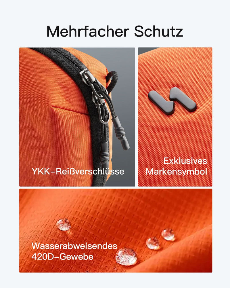 Portabler Elektronik-Organizer, spritzwassergeschützte Reisezubehörtasche für Kabel, Power Banks, Hubs, ABM33