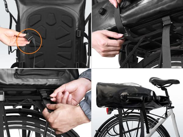 inateck DE 35L Fahrradrucksack Wasserdichter mit wasserdichtem Reißverschluss, BP06001