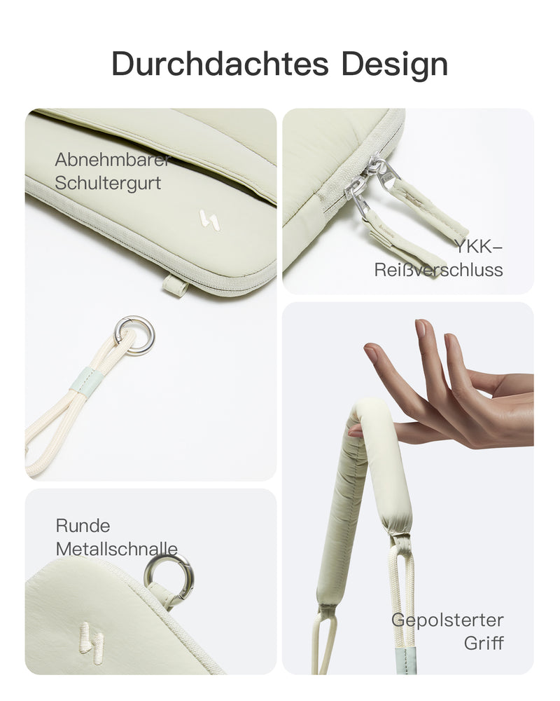 360° Schützende Laptop-Tasche, kompatibel mit 13/14 Zoll MacBook Pro/Air, LBW21