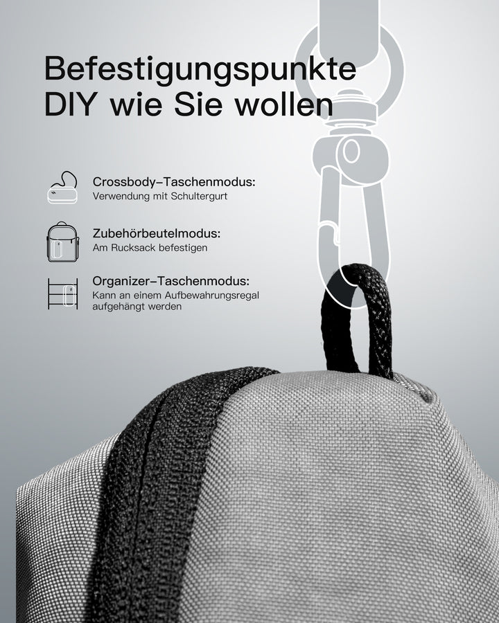 Portabler Elektronik-Organizer, spritzwassergeschützte Reisezubehörtasche für Kabel, Power Banks, Hubs, ABM33