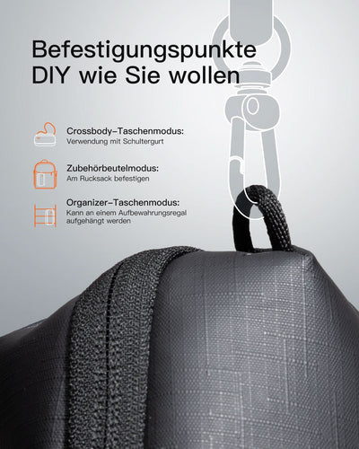 Portabler Elektronik-Organizer, spritzwassergeschützte Reisezubehörtasche für Kabel, Power Banks, Hubs, ABM33