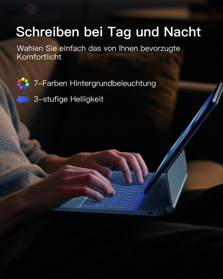 inateck DE NeoMagic Magnetische Tastatur Hülle für iPad 11" (A16 2025), iPad 10, KB09119-10
