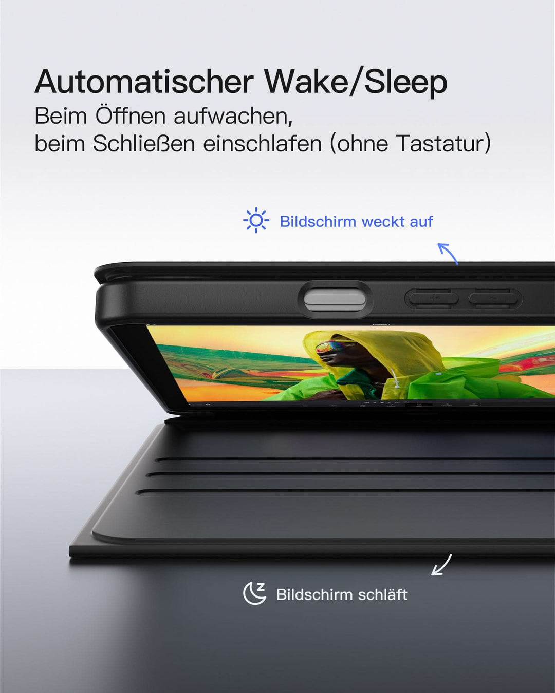 inateck DE Hülle mit Tastatur für Samsung Galaxy Tab А9+/A9 Plus 11" (2023), N0028