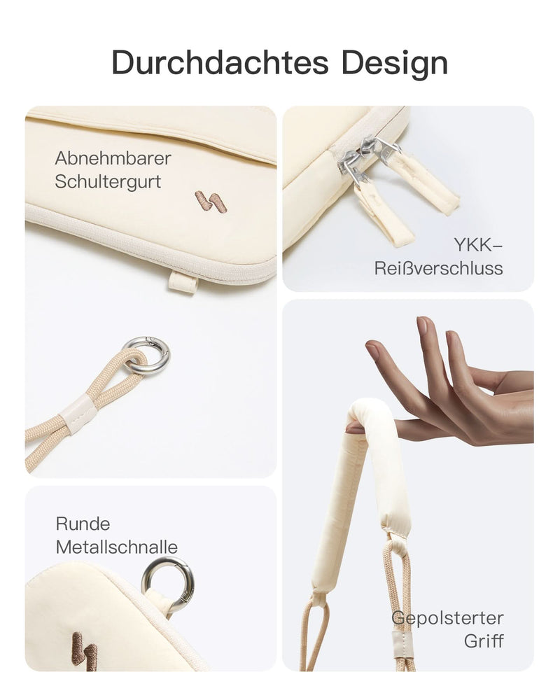 360° Schützende Laptop-Tasche, kompatibel mit 13/14 Zoll MacBook Pro/Air, LBW21