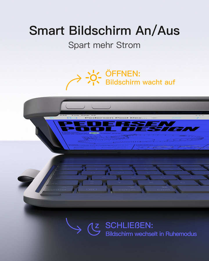 inateck DE Super-leicht Tastatur Hülle für iPad Air 13" M3/M2 (2025/2024), iPad Air 6, iPad Pro 12.9" 6/5/4/3, BK2007-13