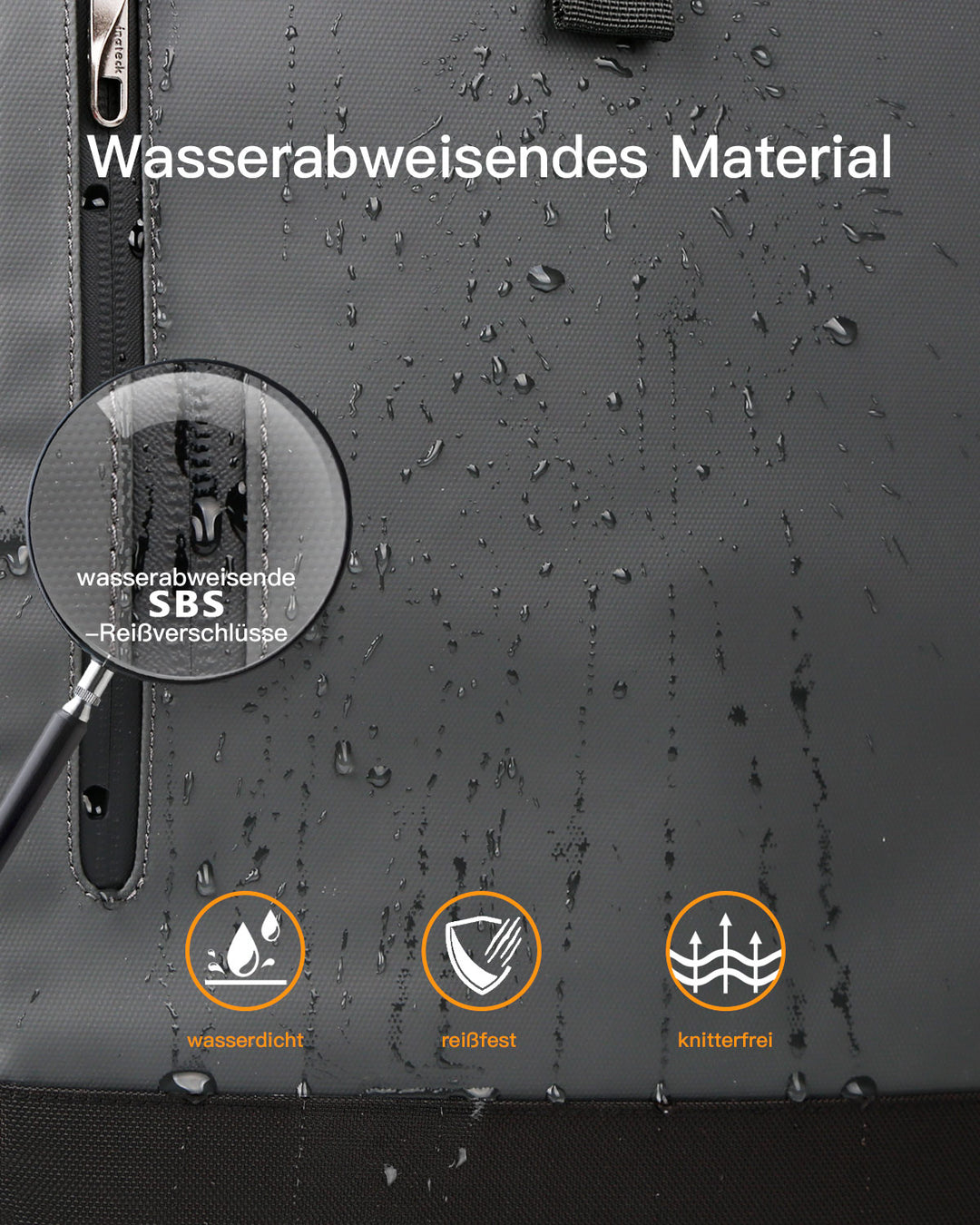 inateck DE 25-30L RollTop Rucksack wasserabweisend Daypack Laptoprucksack Schulrucksack, BP01003