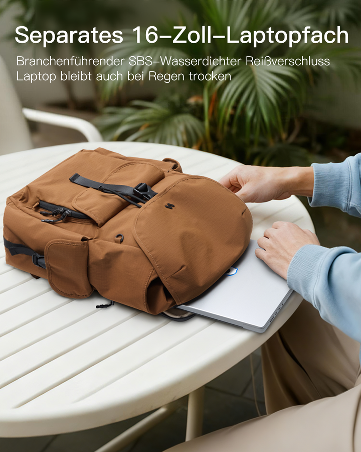 Inateck Laptop-Rucksack 20L – Wasserdichter Tagesrucksack für 16-Zoll-Notebooks, Reise &amp; Büro, BPN21