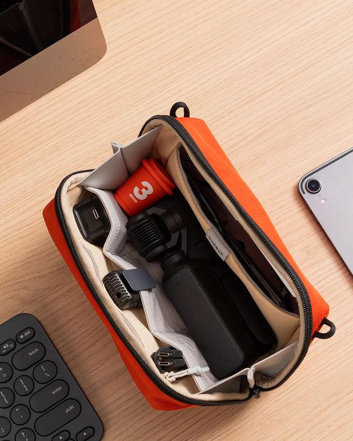inateck DE Portabler Elektronik-Organizer, spritzwassergeschützte Reisezubehörtasche für Kabel, Power Banks, Hubs, ABM33