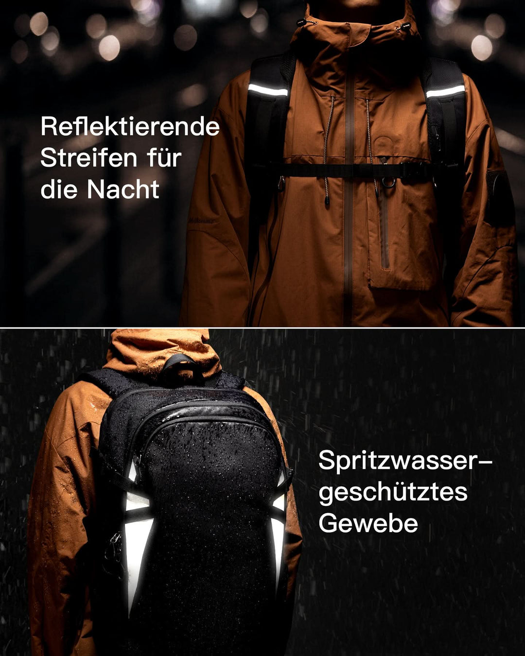 inateck DE 38,5L Leichter Reiserucksack, TSA Freundlich, für 15,6-17 Zoll Laptop, Schwarz, BP03009