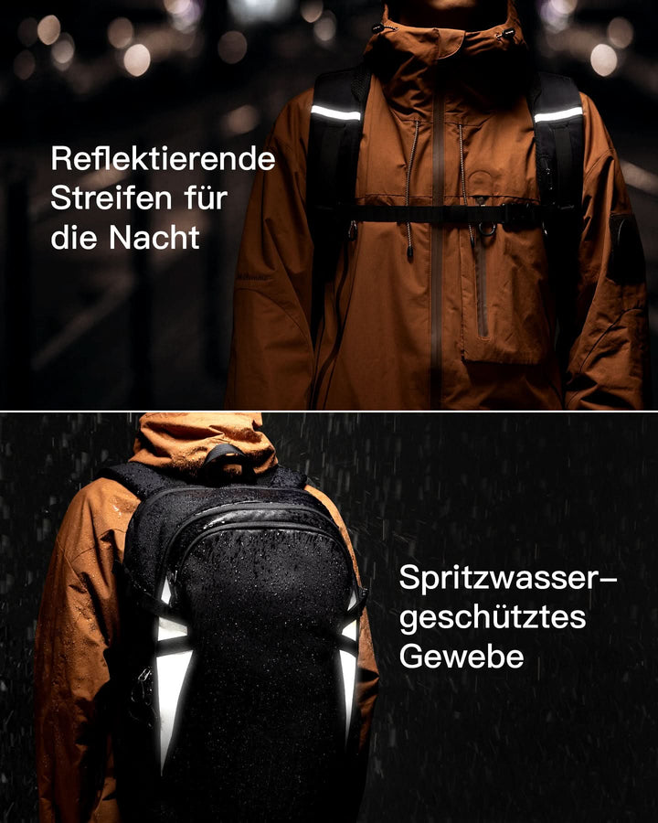 inateck DE 38,5L Leichter Reiserucksack, TSA Freundlich, für 15,6-17 Zoll Laptop, Schwarz, BP03009