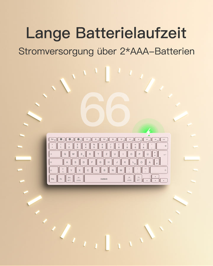 inateck DE Bluetooth Tablet Tastatur kompatibel mit Android/iOS/Smartphones/Windows PC/iPad, KB01003