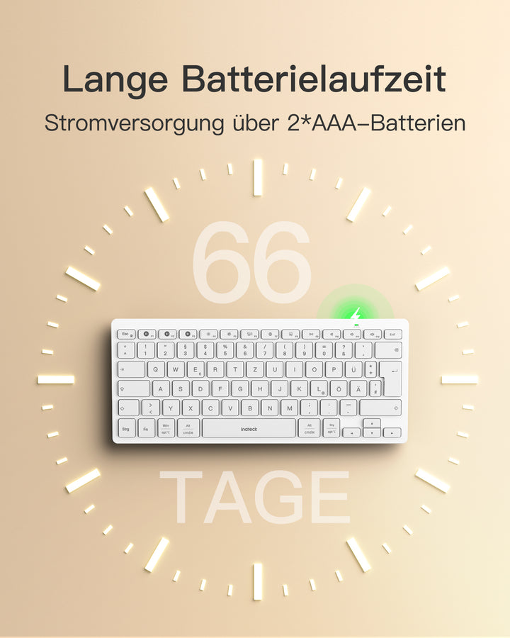 Bluetooth Tablet Tastatur kompatibel mit Android/iOS/Smartphones/Windows PC/iPad, KB01003