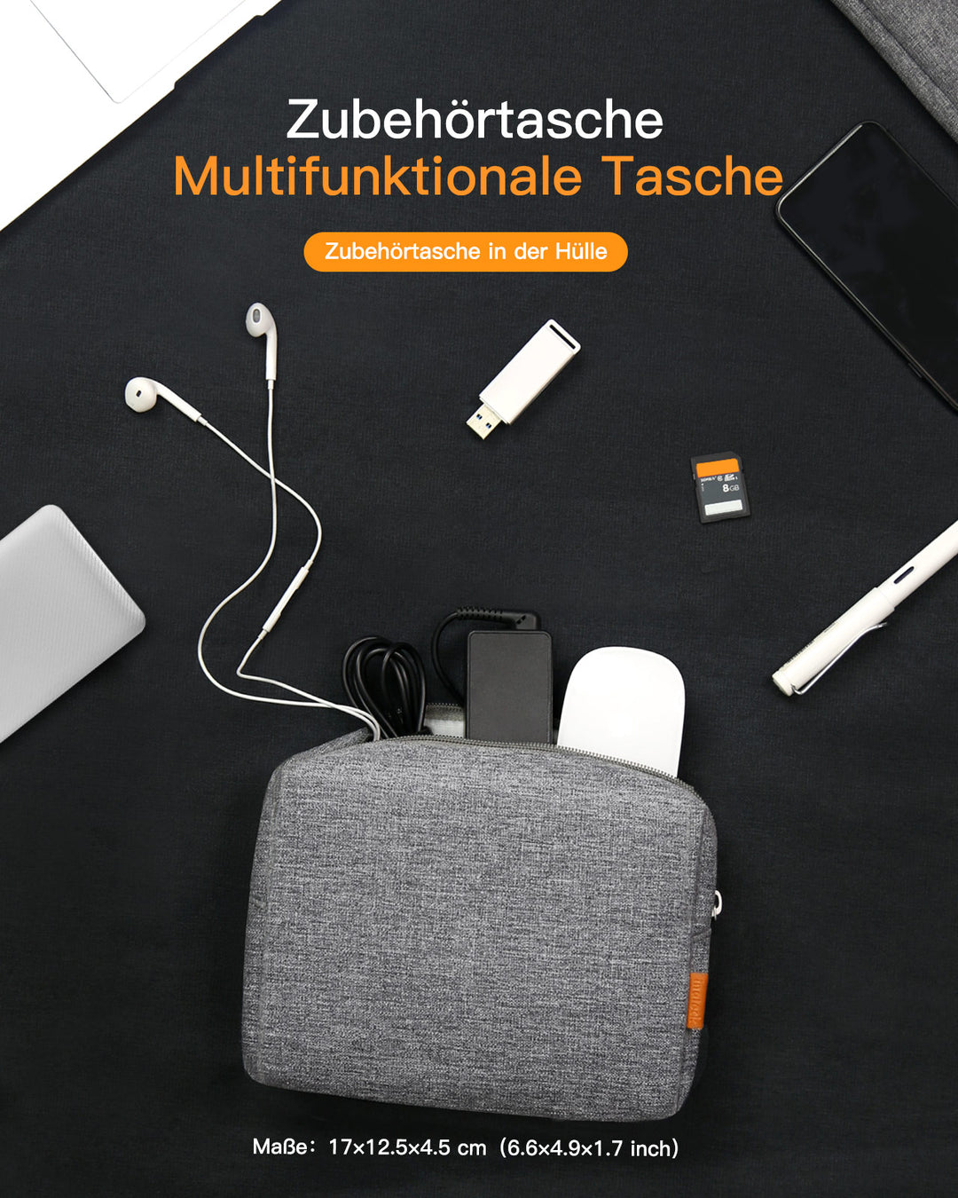 inateck DE Ultraleichte Laptoptasche Hülle 13-16 Zoll mit Zubehörtasche, LB01005