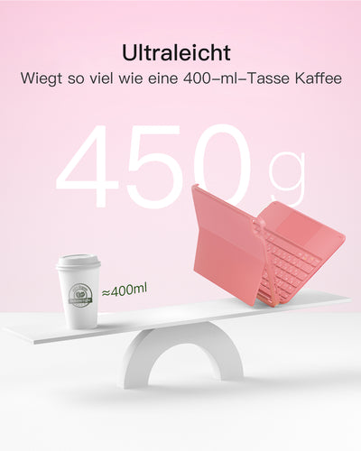 Ultraleicht Tastatur für iPad 11" (A16 2025), iPad 10, iPad Air 11" M3/M2 (2025/2024), iPad Air 7/6/5/4, iPad Pro 11" 4/3/2/1, QWERTZ, KB04122