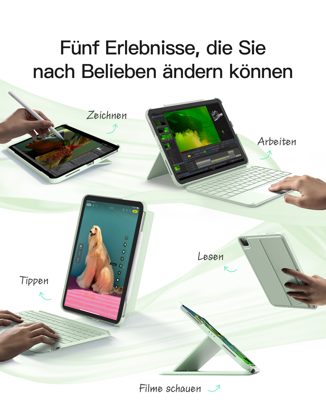 inateck DE Ultraleicht Tastatur für iPad 11" (A16 2025), iPad 10, iPad Air 11" M4/M3/M2 (2026/2025/2024), iPad Air 5/4, iPad Pro 11