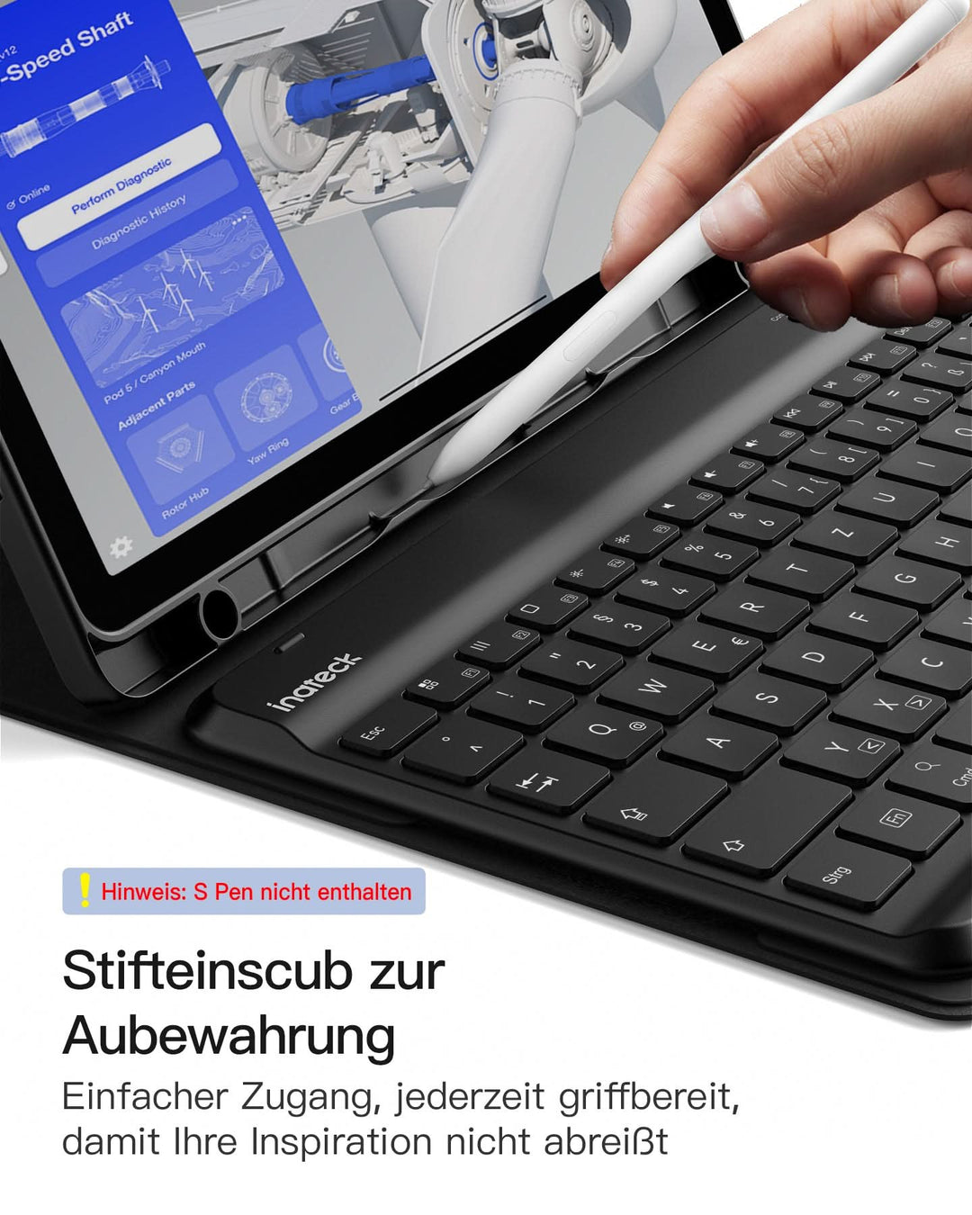 inateck DE Hülle mit Tastatur für Samsung Galaxy Tab А9+/A9 Plus 11" (2023), N0028