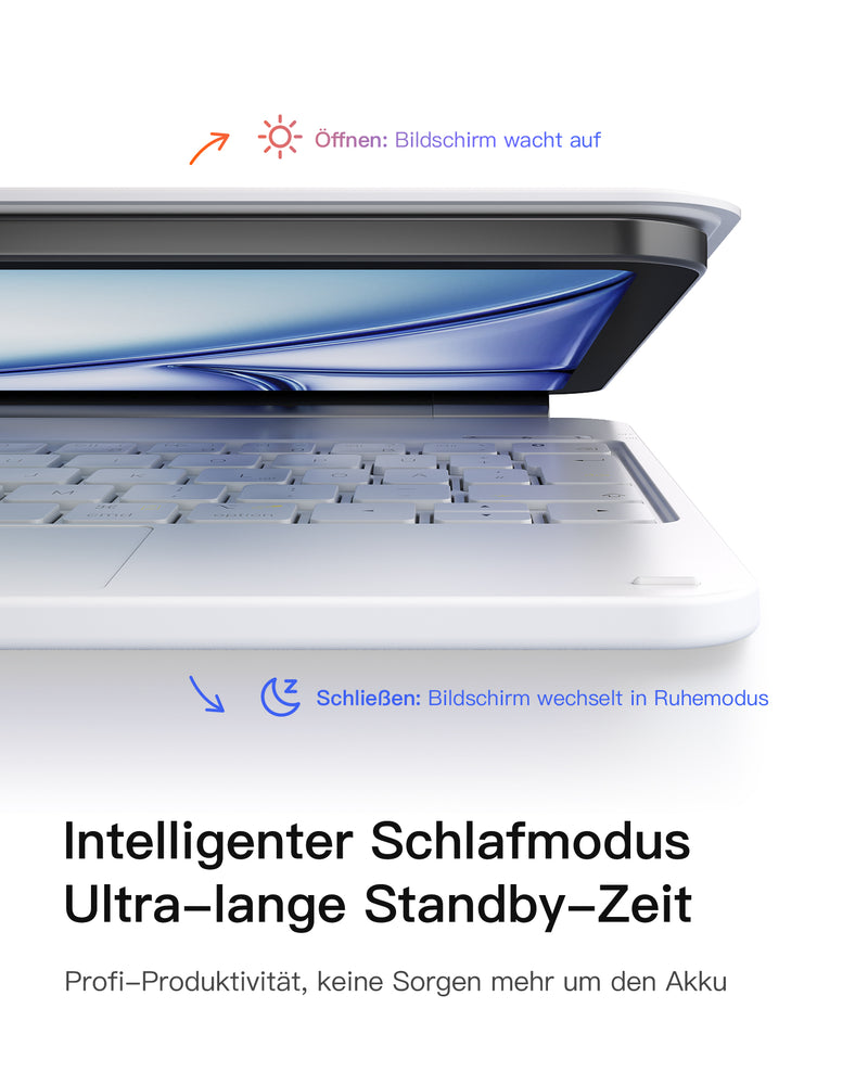 Magnetische Tastaturhülle für iPad Air 11" M3/M2 (2025/2024), iPad Air 6/5/4, iPad Pro 11" 4/3/2/1, KB09119