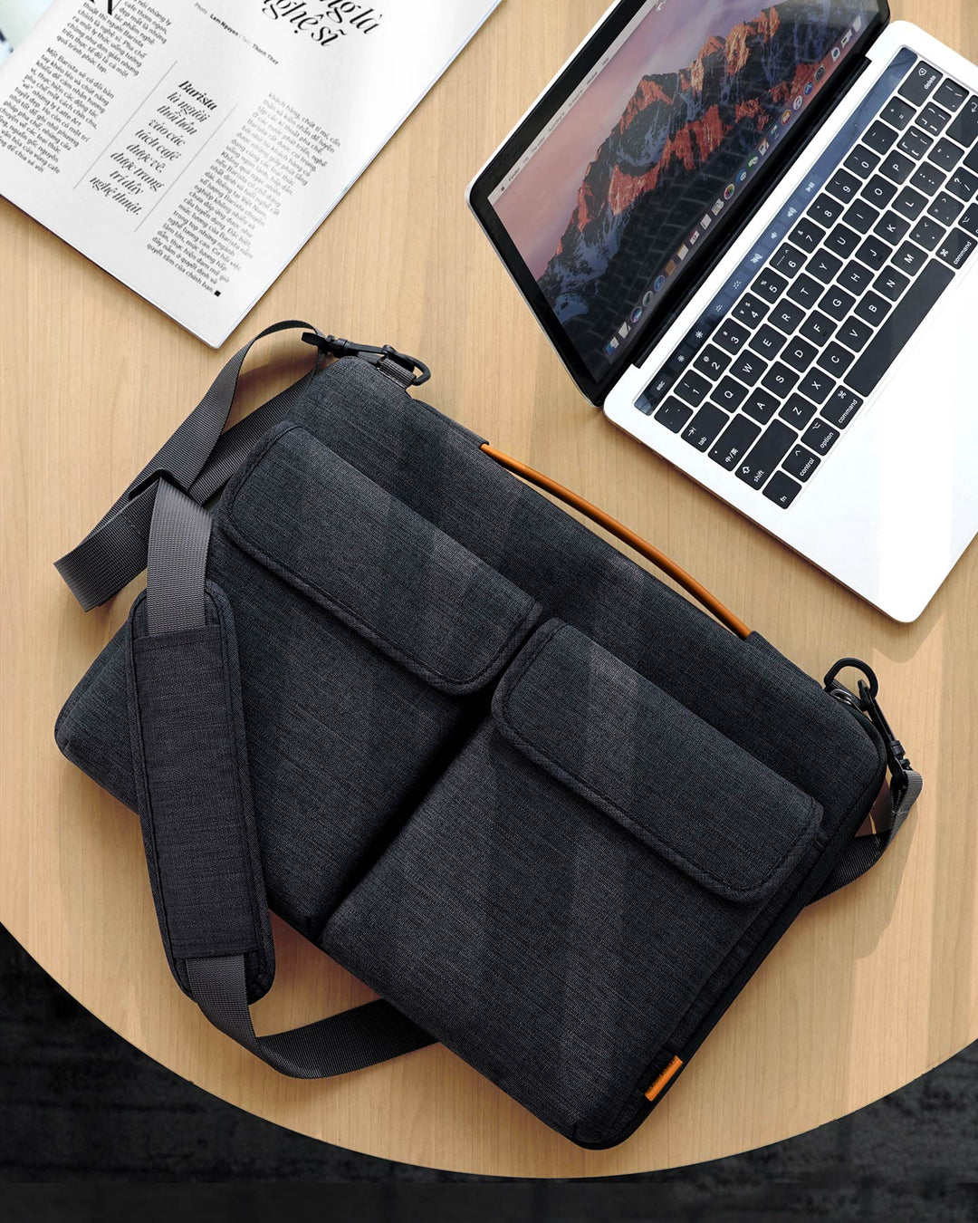 inateck DE EdgeKeeper 360° Rundumschutz Laptoptasche Schultertaschen 13-15,6 Zoll - LB03008/K5