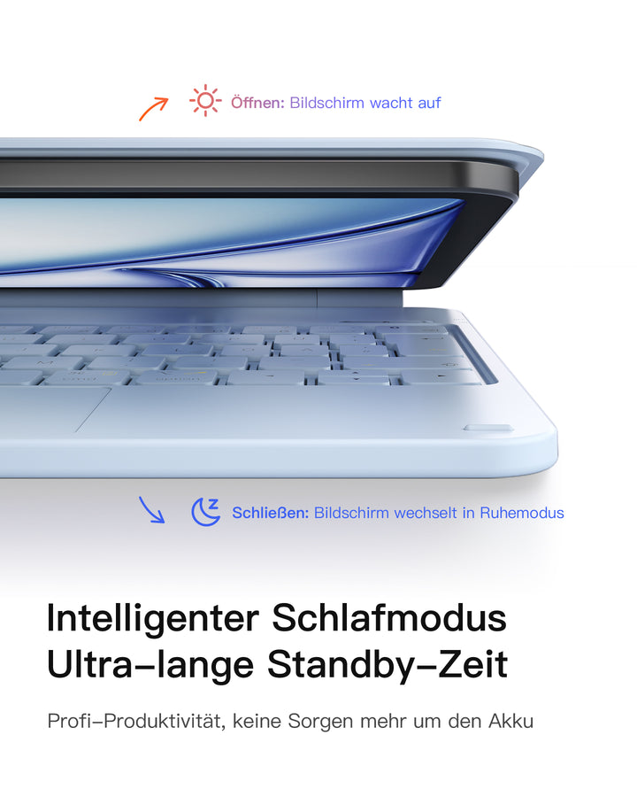 inateck DE Magnetische Tastaturhülle für iPad Air 11" M3/M2 (2025/2024), iPad Air 6/5/4, iPad Pro 11" 4/3/2/1, KB09119