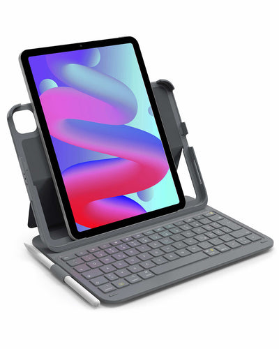Ultraleichte Tastatur Hülle iPad 10, iPad Air 5/4, iPad Pro 11 4/3/2/1, QWERTZ, mit Stifthalter, BK2007
