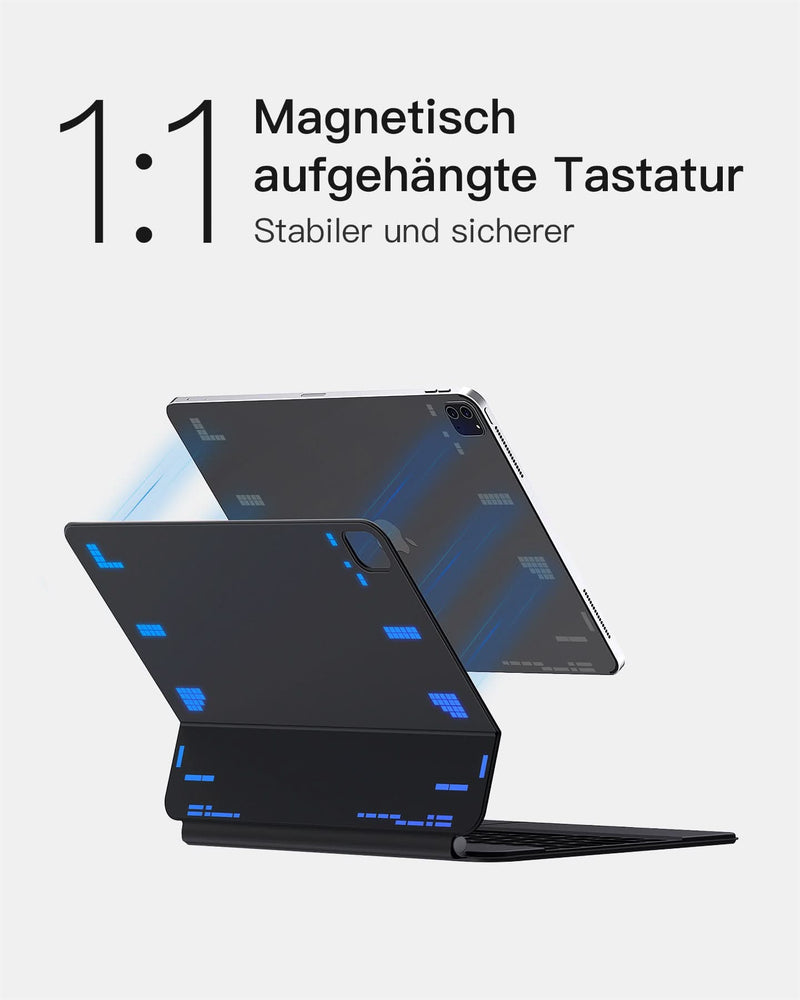 Tastatur, kompatibel mit iPad Air 5/4 und iPad Pro 11 Zoll der 4./3./2./1. Generation, QWERTZ, KB09117 - Inateck Official DE