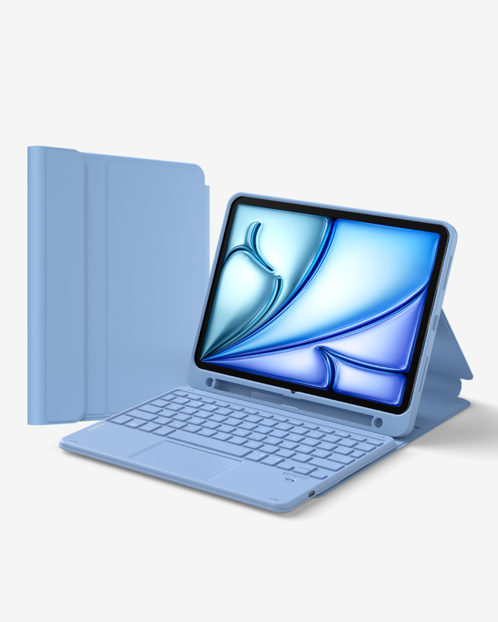 Abnehmbar Tastatur für iPad 11" A16 (2025), iPad Air 11" M4/M3/M2 (2026/2025/2024), iPad Air 10.9" 5/4, iPad Pro 11" 4/3/2/1, KB002