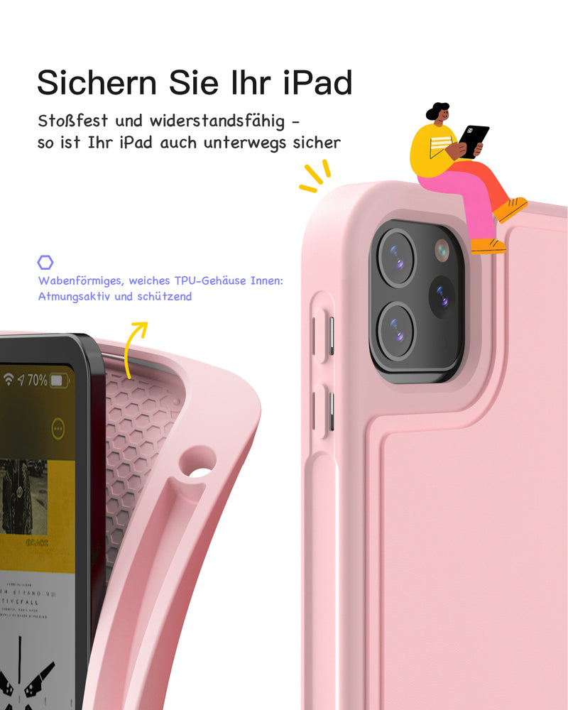 Abnehmbar Tastatur für iPad 11" A16 (2025), iPad Air 11" M3/M2 (2025/2024), iPad Air 10.9" 5/4, iPad Pro 11" 4/3/2/1, KB002
