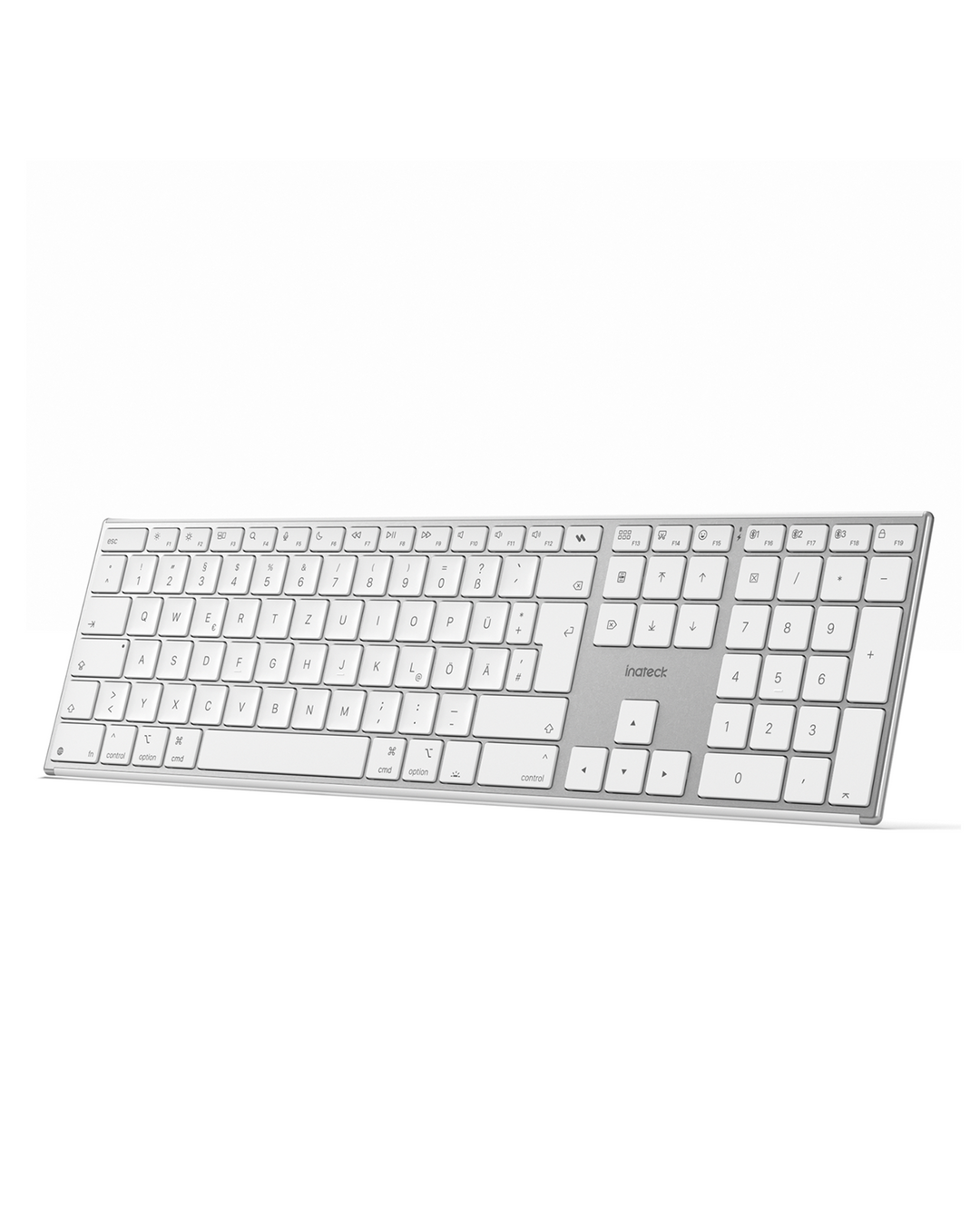 Bluetooth Mac Tastatur, Kabellose Tastatur mit 3 BT Kanälen, QWERTZ, Leise Tasten, KB607