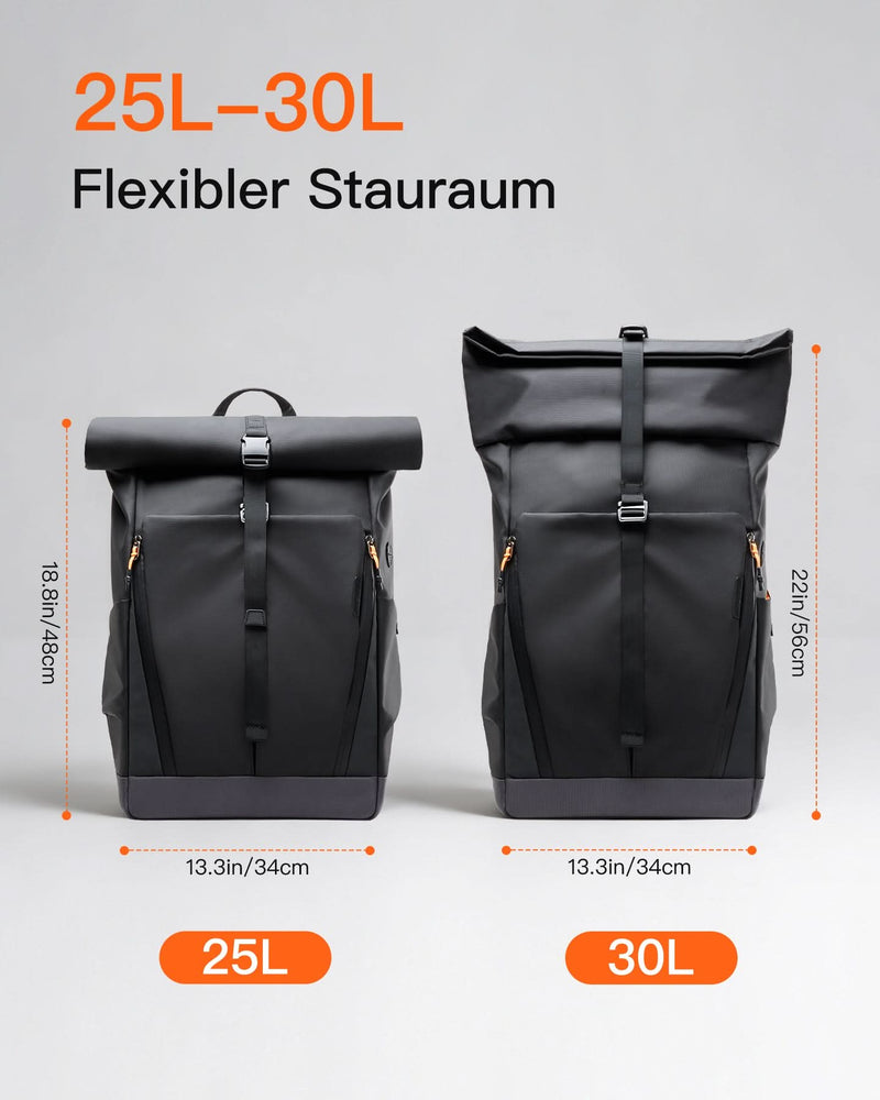 Inateck Laptop RollTop Rucksack Herren Damen 25L, Spritzwassergeschütz – Inateck Official DE