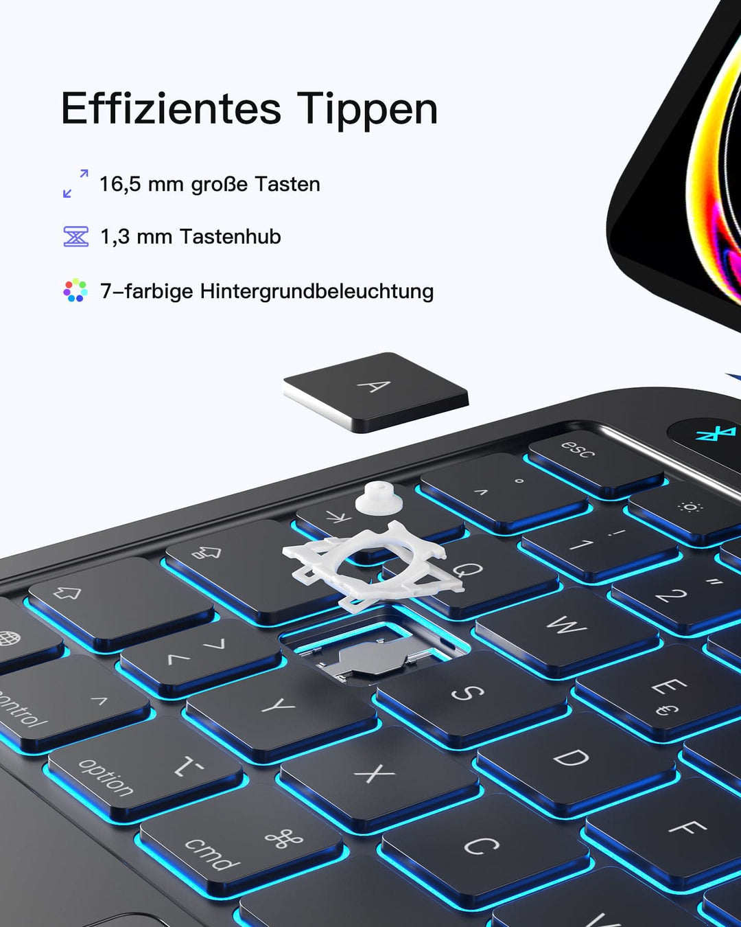 NeoMagic Magnetische Tastatur Hülle für iPad 11/10 Gen 2025 A16 11", QWERTZ, KB903-10
