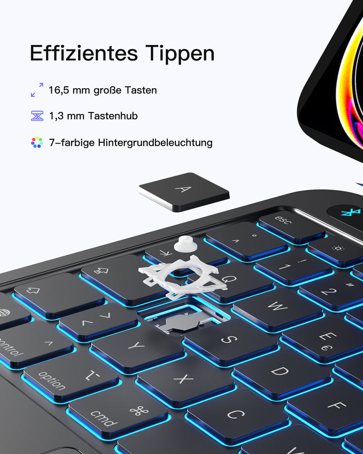 Inateck NeoMagic Magnetische Tastatur Hülle für iPad Air 11 Zoll(2025/2024), Magic Keyboard für iPad Pro 11", KB903-11A