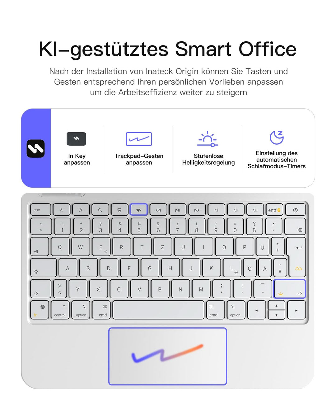 Inateck NeoMagic Magnetische Tastatur Hülle für iPad Air 11 Zoll(2025/2024), Magic Keyboard für iPad Pro 11", KB903-11A