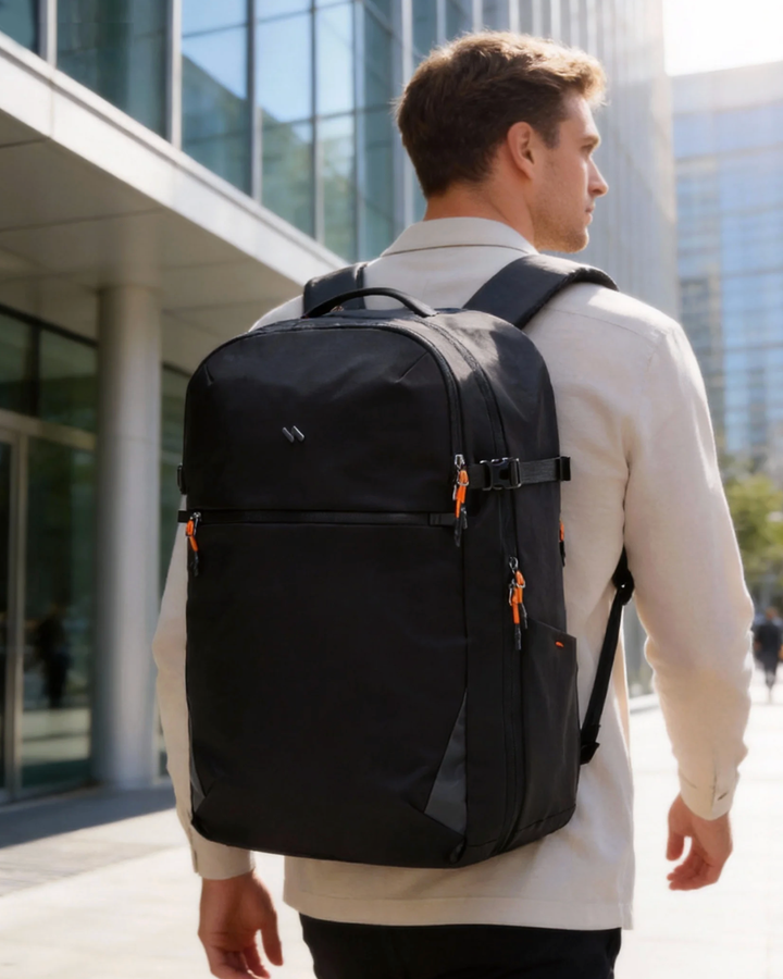 Leichter 38.5-46 L Reiserucksack erweiterbarer, Spritzwassergeschützt Travel Backpack für 16 Zoll Laptop, BPX35