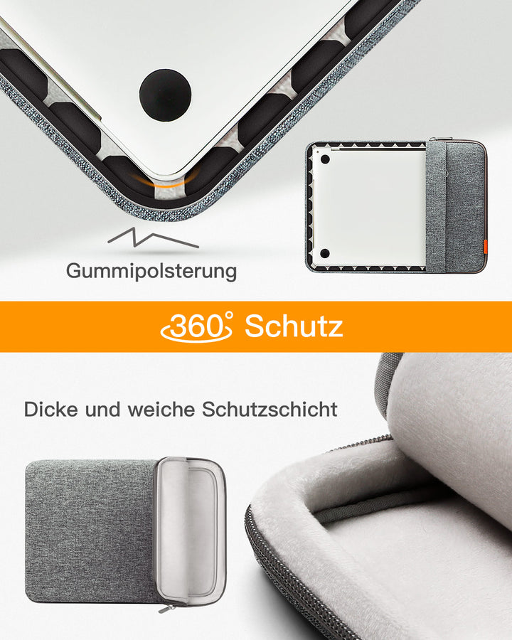 inateck DE EdgeKeeper 360° Rundumschutz Laptoptasche Hülle 13-16 Zoll mit Zubehörtasche, LB01006/S1