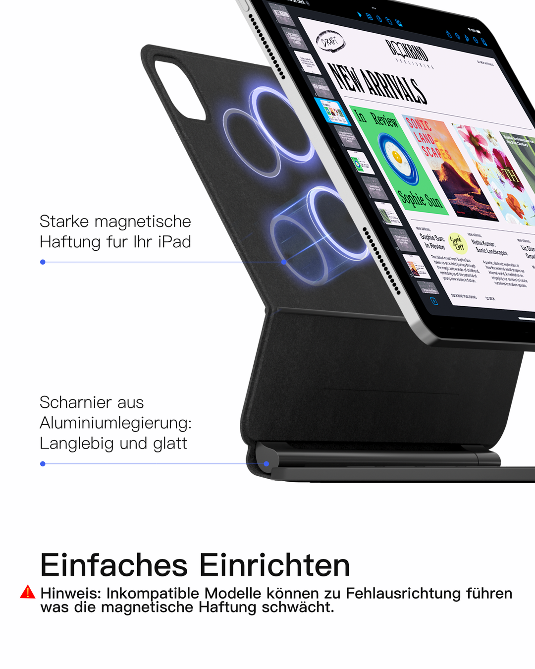 Neo Magic Magnetische Tastaturhülle für iPad Air 11" M4/M3/M2 (2026/2025/2024), iPad Air 5/4, iPad Pro 11" 4/3/2/1, KB09