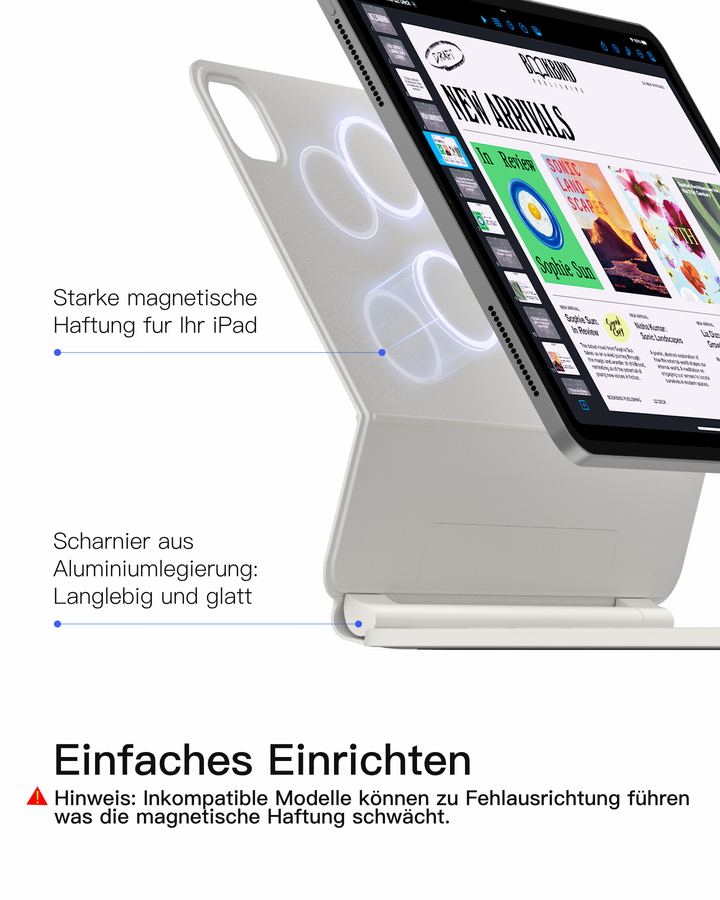 Neo Magic Magnetische Tastaturhülle für iPad Air 11" M4/M3/M2 (2026/2025/2024), iPad Air 5/4, iPad Pro 11" 4/3/2/1, KB09