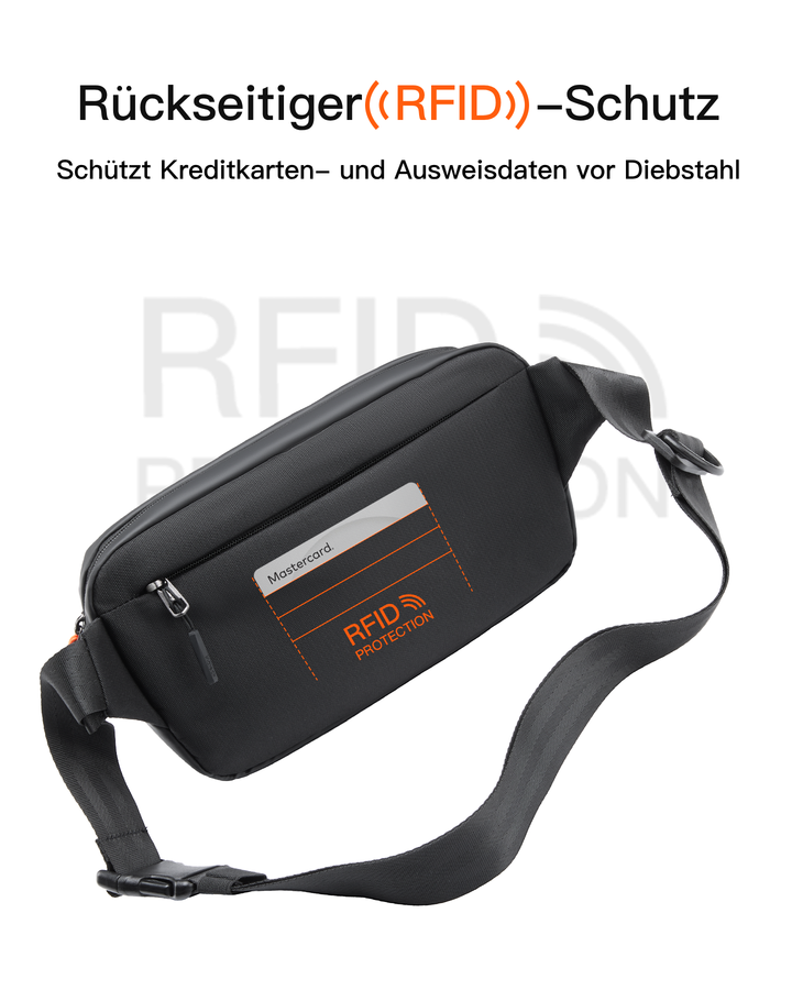 Inateck Sling Bag Umhängetasche wasserabweisend, Crossbody Schultertasche mit RFID-Schutz, FBX23